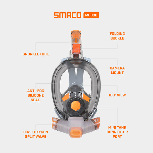M8038 Full Face Snorkel & Dive Mask