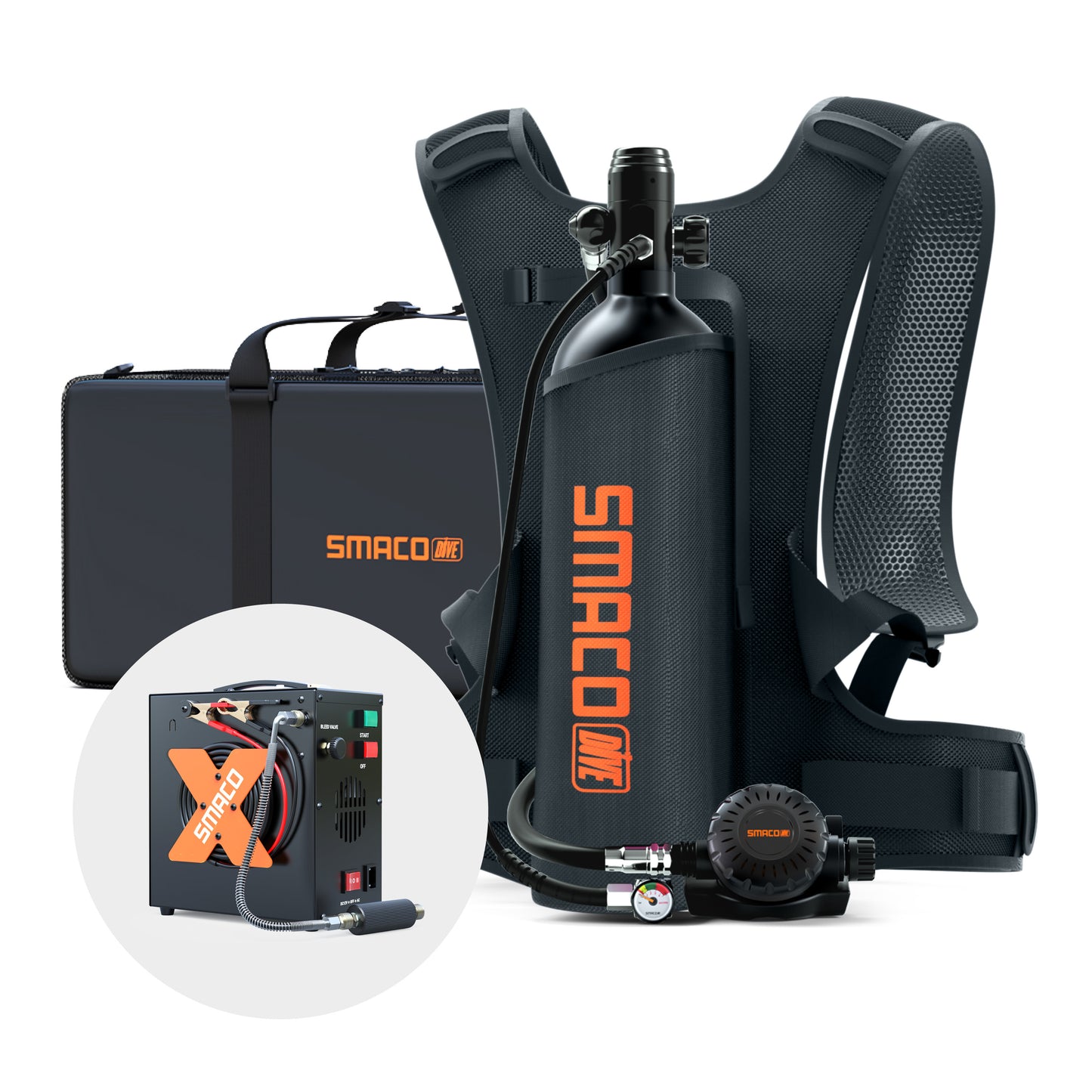 SMACO S700 2L Réservoir de plongée Mini réservoir de plongée sous-marine portable