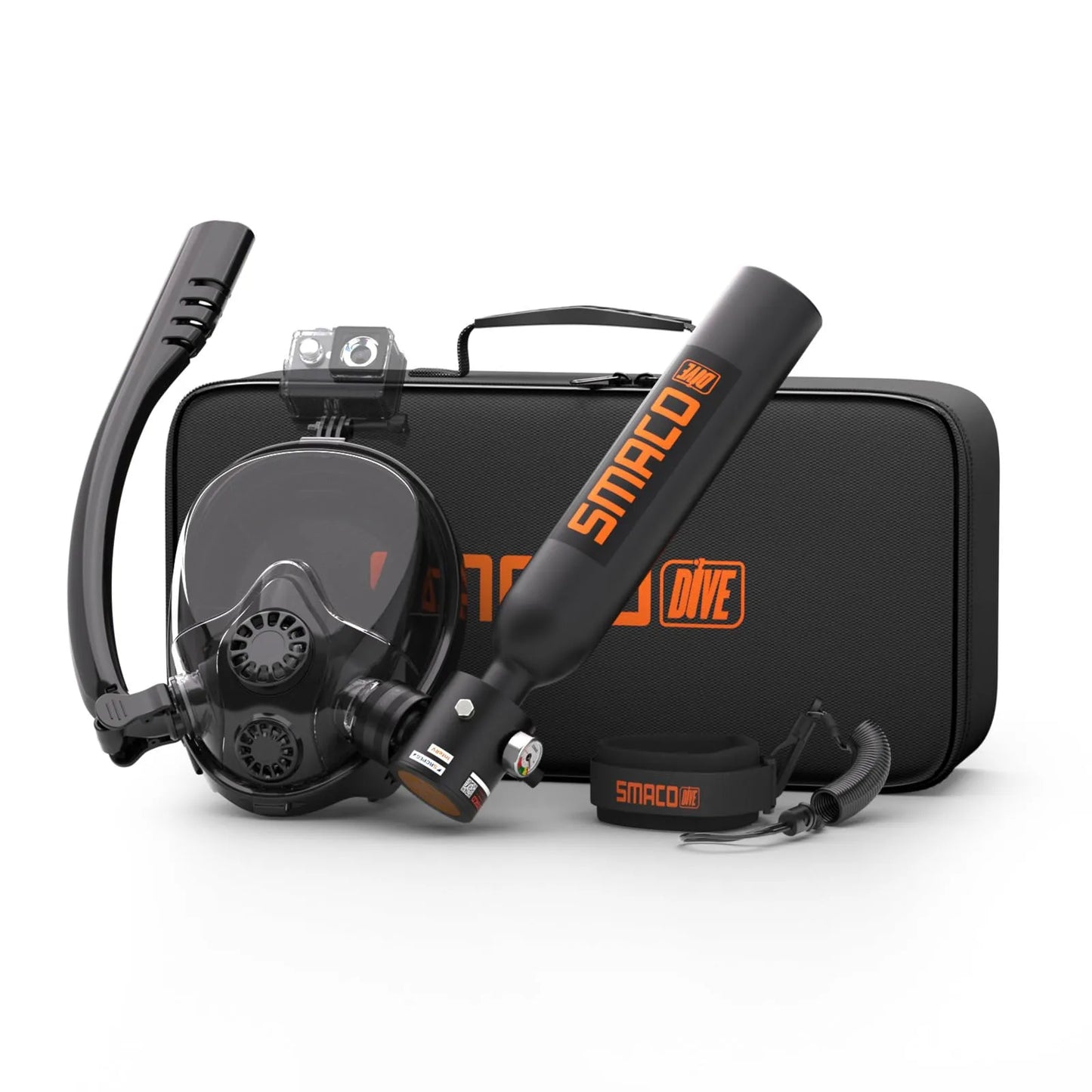 K2 Full Face Snorkel & Dive Mask with S300Plus/S300Pro Mini Scuba Tank