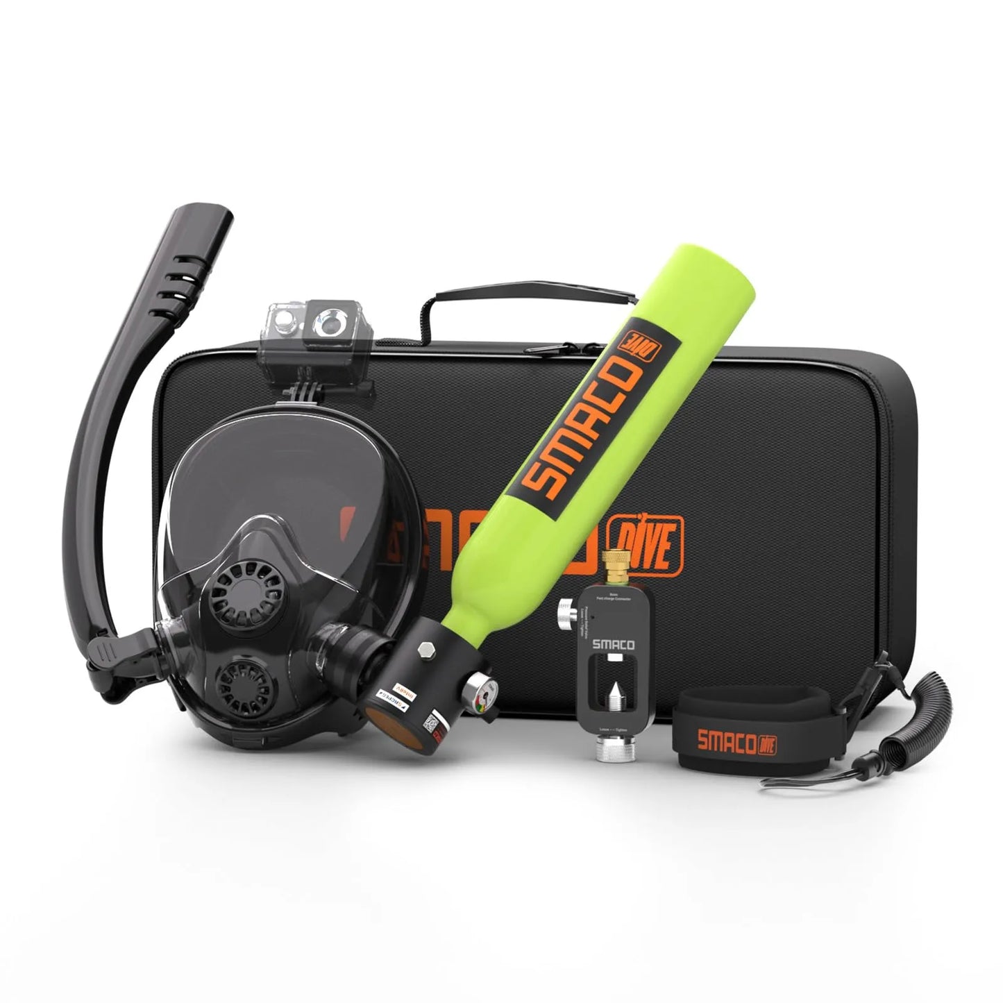 K2 Full Face Snorkel & Dive Mask with S300Plus/S300Pro Mini Scuba Tank