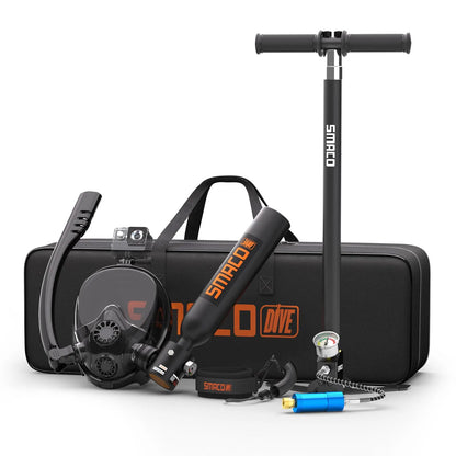 K2 Full Face Snorkel & Dive Mask with S300Plus/S300Pro Mini Scuba Tank