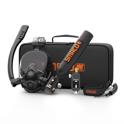 K2 Full Face Snorkel & Dive Mask with S300Plus/S300Pro Mini Scuba Tank