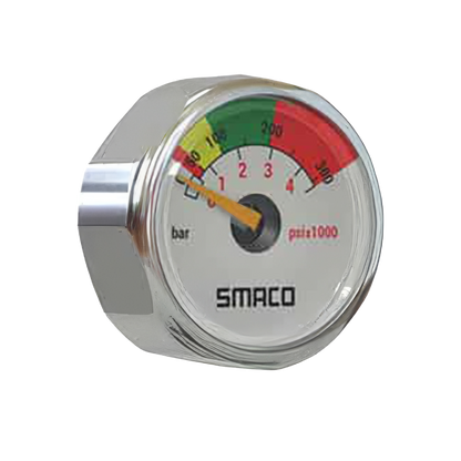 SMACO Mini Scuba Tank Pony Botella Medidor de presión de aire 1pcs
