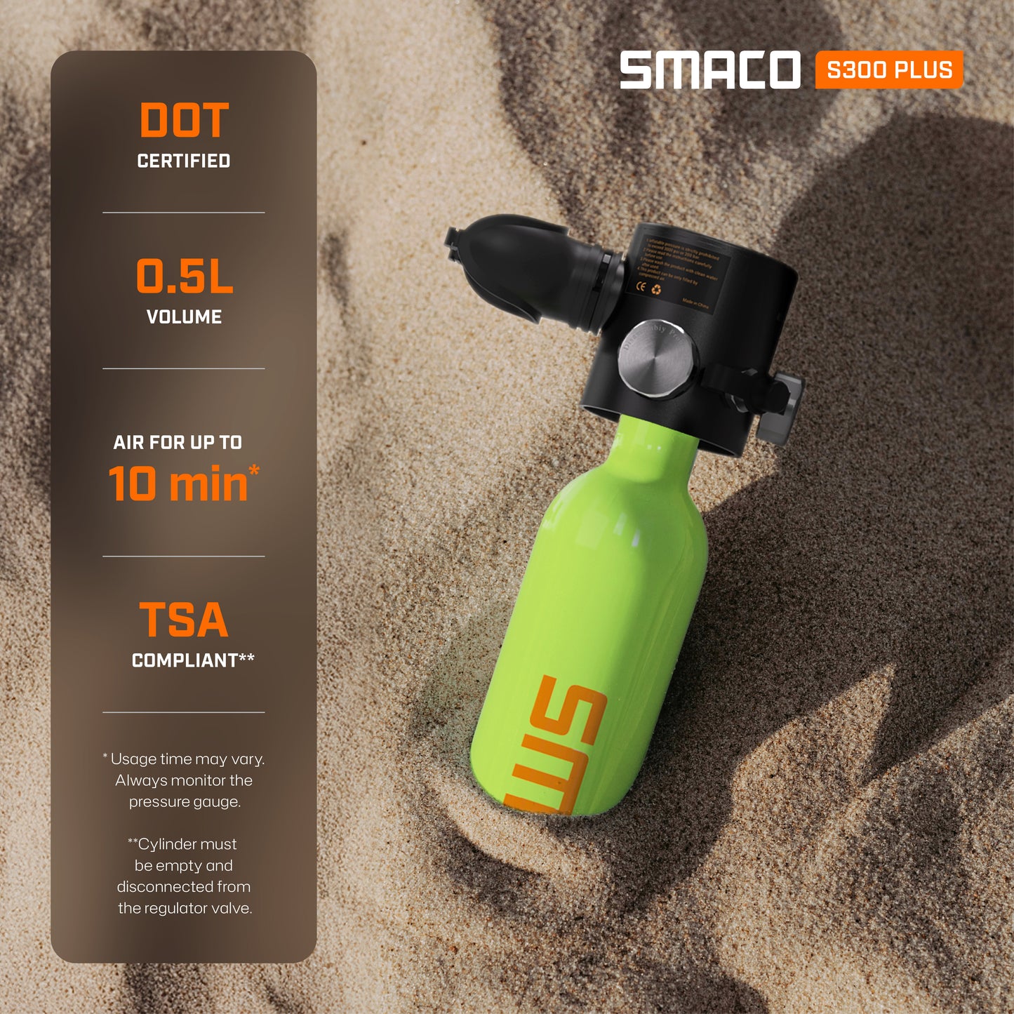 S300Plus 0.5L Mini Scuba Tank