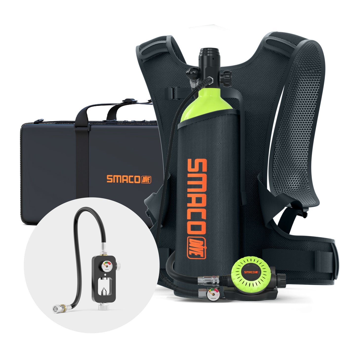 SMACO S700 2L Réservoir de plongée Mini réservoir de plongée sous-marine portable