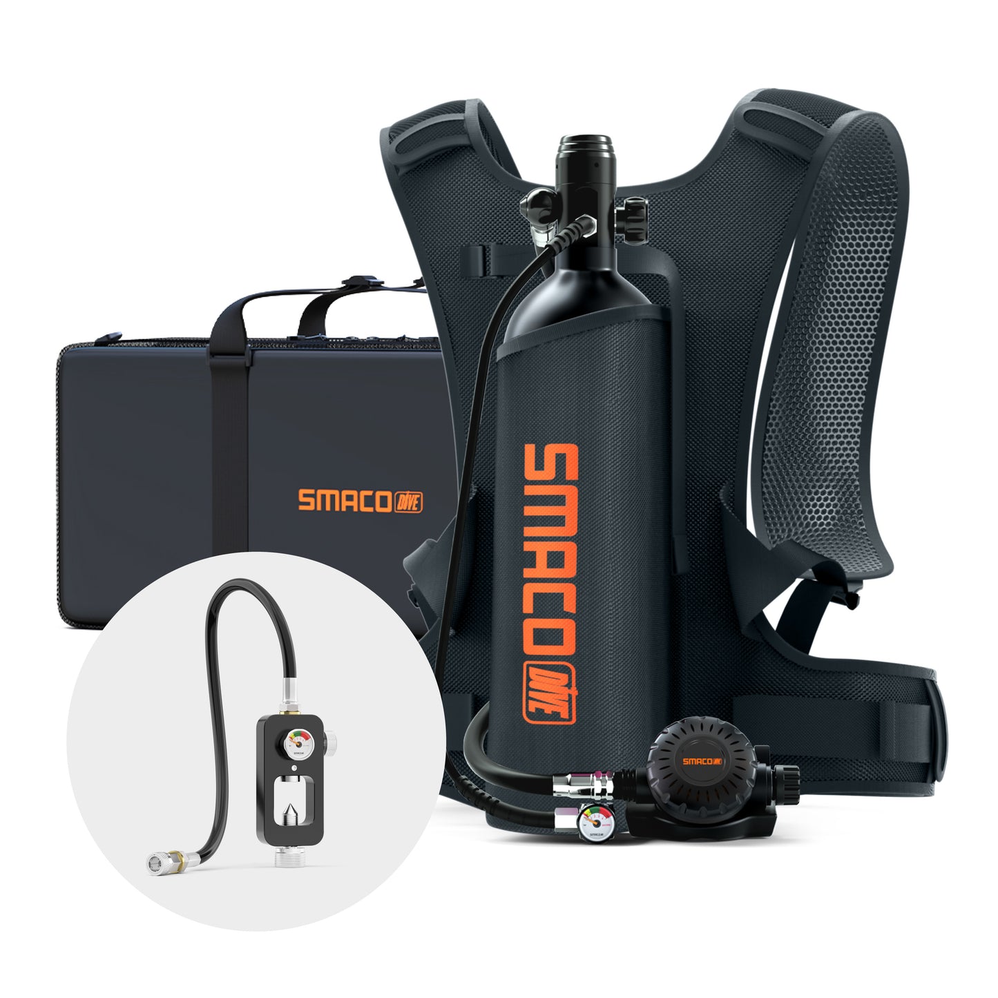 SMACO S700 2L Réservoir de plongée Mini réservoir de plongée sous-marine portable