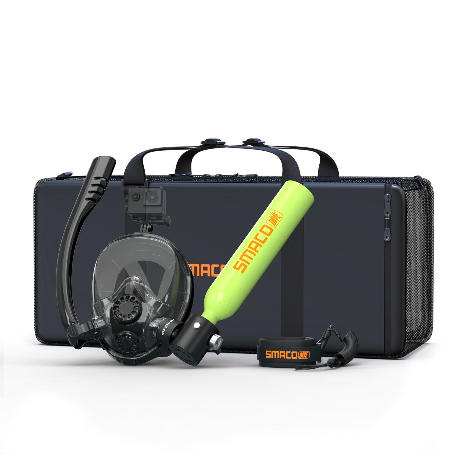 K2 Full Face Snorkel & Dive Mask with S300/S300Pro Mini Scuba Tank