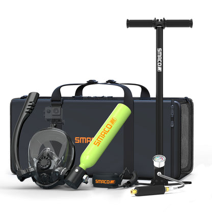K2 Full Face Snorkel & Dive Mask with S300/S300Pro Mini Scuba Tank