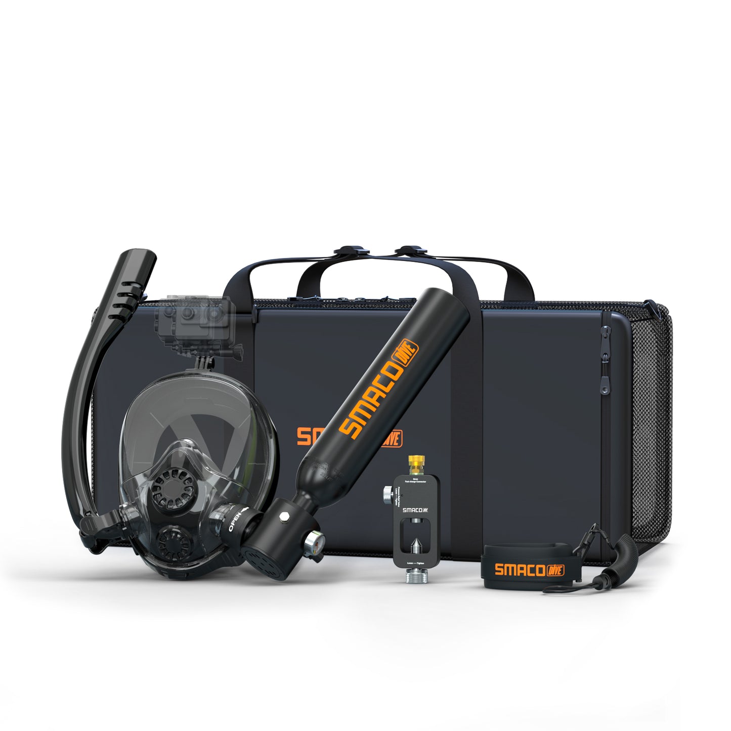 K2 Full Face Snorkel & Dive Mask with S300/S300Pro Mini Scuba Tank