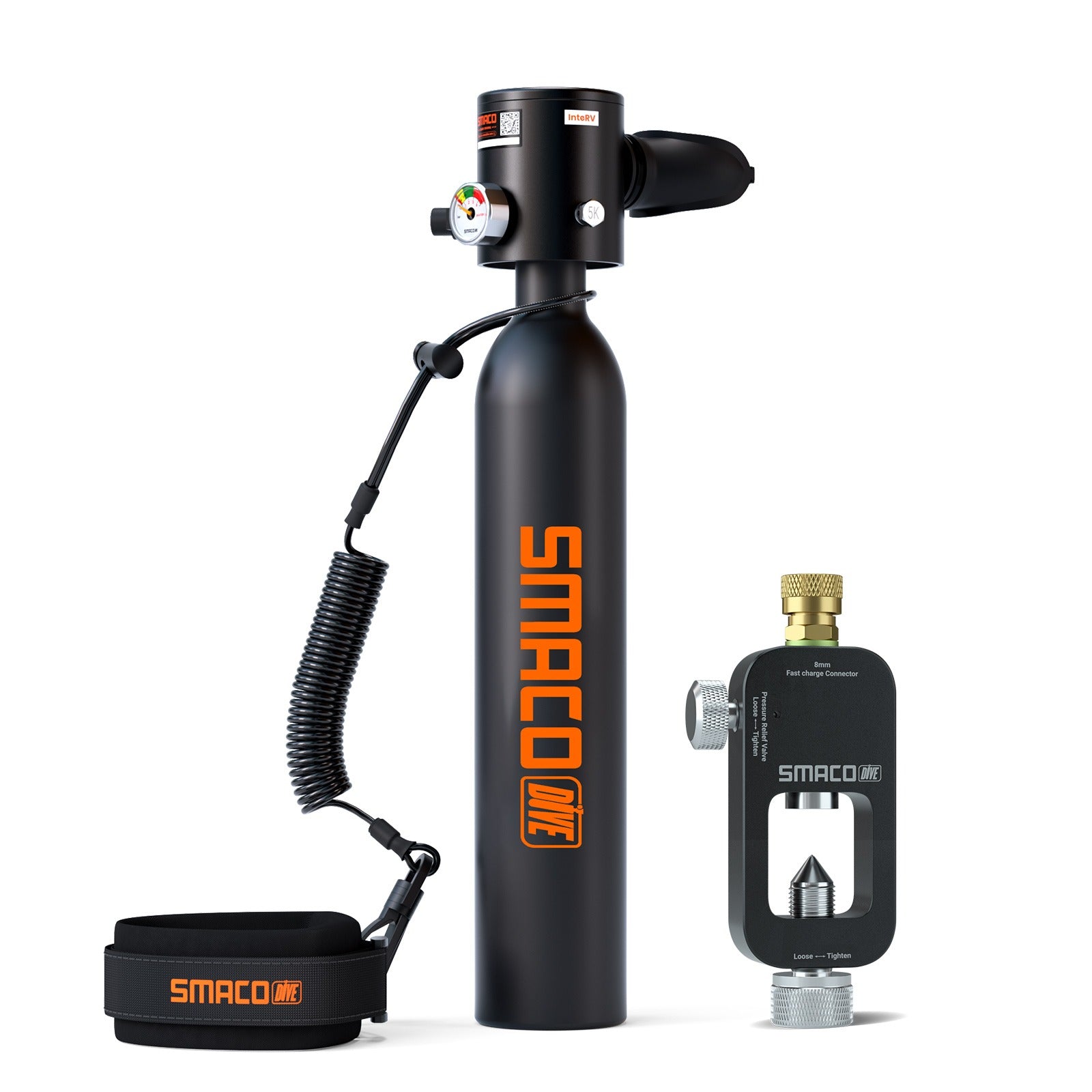 SMACO S300 0.5L Mini Scuba Tank with Refill Adapter