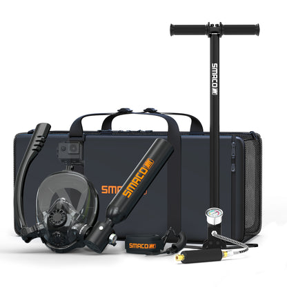 K2 Full Face Snorkel & Dive Mask with S300/S300Pro Mini Scuba Tank
